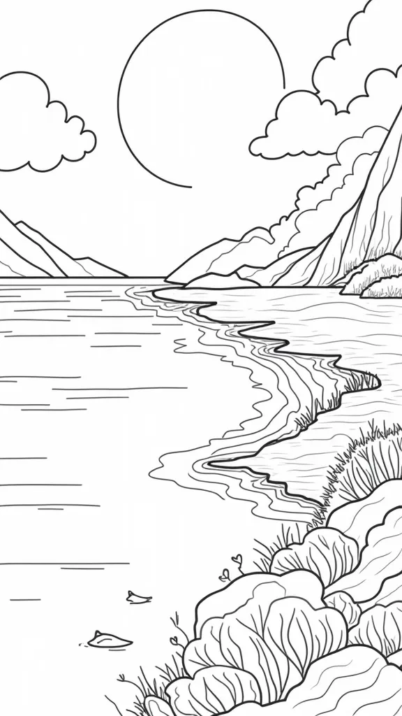 simple relaxing coloring pages